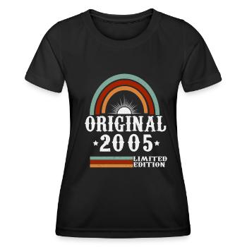 Original 2005 Vintage vintage retro anniversaire - T-shirt sport Femme - noir - Devant - AI Model Female 172 light (172cm)