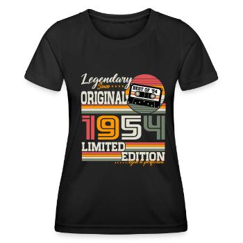 Legendary Since 1954 Vintage Birthday Gift - Women's Functional T-Shirt - black - Front - AI Model Female 172 light (172cm)