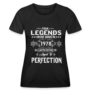 Légende Depuis 1978 Vintage Vintage Anniversaire - T-shirt sport Femme - noir - Devant - AI Model Female 172 light (172cm)