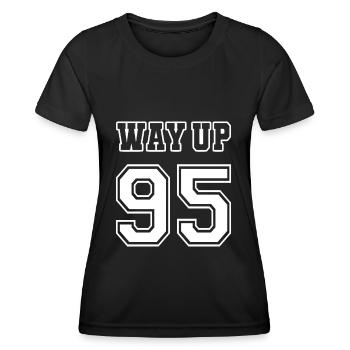 Way Up 95 Vintage Birthday Anniversary 1995 - Women's Functional T-Shirt - black - Front - AI Model Female 172 light (172cm)