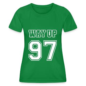 Way Up 97 Vintage anniversaire 1997 - T-shirt sport Femme - vert - Devant - AI Model Female 172 dark (172cm)