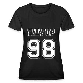 Way Up 98 Vintage anniversaire 1998 - T-shirt sport Femme - noir - Devant - AI Model Female 172 light (172cm)