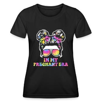 Schwangerschaft Schwanger Baby Familie Frauen - Frauen Funktions-T-Shirt - Schwarz - Vorne - AI Model Female 172 light (172cm)