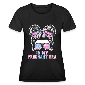Schwangerschaft Schwanger Baby Familie Frauen - Frauen Funktions-T-Shirt - Schwarz - Vorne - AI Model Female 172 light (172cm)
