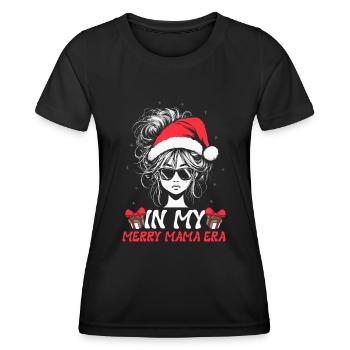 Dans ma joyeuse époque maman Noël Mères Parents - T-shirt sport Femme - noir - Devant - AI Model Female 172 light (172cm)