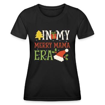 Dans ma joyeuse époque maman Noël Mères Parents - T-shirt sport Femme - noir - Devant - AI Model Female 172 light (172cm)