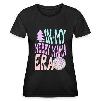 Dans ma joyeuse époque maman Noël Mères Parents - T-shirt sport Femme - noir - Devant - AI Model Female 172 light (172cm)