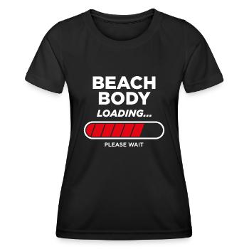 Beach body Loading - Women's Functional T-Shirt - black - Front - AI Model Female 172 light (172cm)