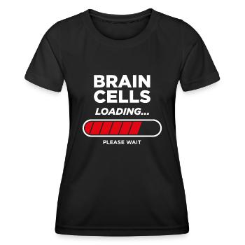 Charge des cellules cérébrales - T-shirt sport Femme - noir - Devant - AI Model Female 172 light (172cm)