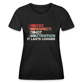 Loyalty, respect, friendship - motivation - Women's Functional T-Shirt - black - Front - AI Model Female 172 light (172cm)