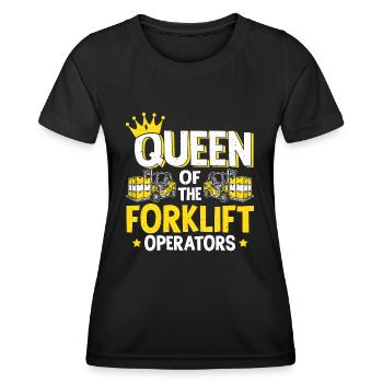 Forklift Driver Forklift Operator - Women's Functional T-Shirt - black - Front - AI Model Female 172 light (172cm)