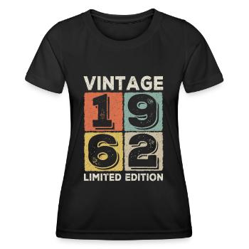 vintage 1962 - Women's Functional T-Shirt - black - Front - AI Model Female 172 light (172cm)