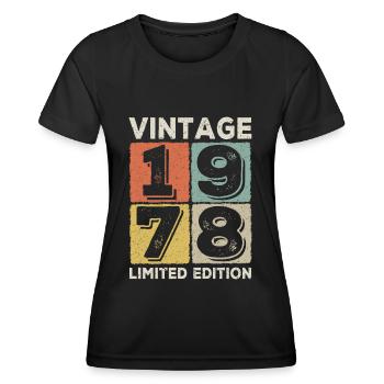 vintage 1978 - Women's Functional T-Shirt - black - Front - AI Model Female 172 light (172cm)