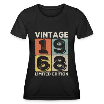 vintage 1968 - Women's Functional T-Shirt - black - Front - AI Model Female 172 light (172cm)