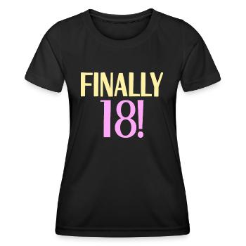 18. Geburtstag - Frauen Funktions-T-Shirt - Schwarz - Vorne - AI Model Female 172 light (172cm)
