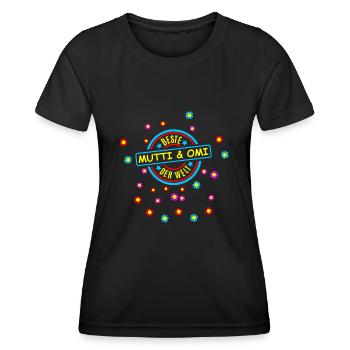 Beste Omi Mutti - Frauen Funktions-T-Shirt - Schwarz - Vorne - AI Model Female 172 light (172cm)