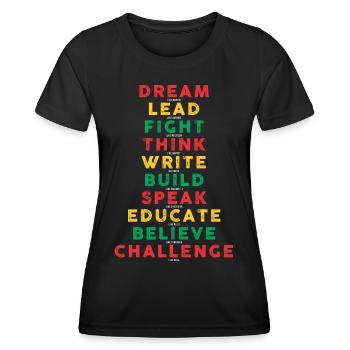 BLM black lives matter Grafik - Frauen Funktions-T-Shirt - Schwarz - Vorne - AI Model Female 172 light (172cm)