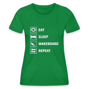 Wakeboard Disant Wakeboarder Wakeboarding - T-shirt sport Femme - vert - Devant - AI Model Female 172 dark (172cm)