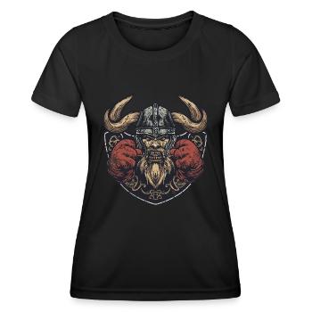 Wikinger Boxer MMA - Frauen Funktions-T-Shirt - Schwarz - Vorne - AI Model Female 172 light (172cm)