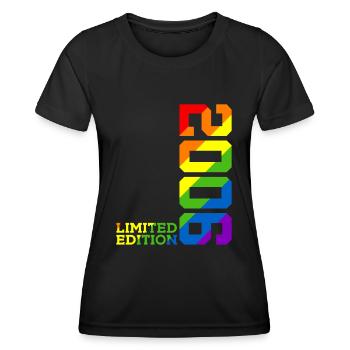 LGBTQ 2006 REGENBOGEN QUEER 19. GEBURTSTAG PRIDE - Frauen Funktions-T-Shirt - Schwarz - Vorne - AI Model Female 172 light (172cm)
