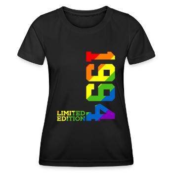 LGBTQ 1994 REGENBOGEN QUEER 32. GEBURTSTAG PRIDE - Frauen Funktions-T-Shirt - Schwarz - Vorne - AI Model Female 172 light (172cm)