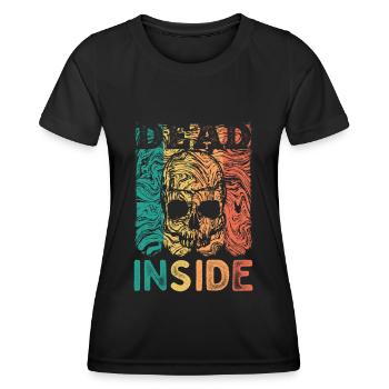 Vintage Dead Inside - Frauen Funktions-T-Shirt - Schwarz - Vorne - AI Model Female 172 light (172cm)