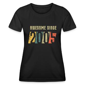 20e anniversaire de la promotion 2005 - T-shirt sport Femme - noir - Devant - AI Model Female 172 light (172cm)