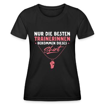 Fußballtrainerin Personal Trainerin Geschenkidee - Frauen Funktions-T-Shirt - Schwarz - Vorne - AI Model Female 172 light (172cm)