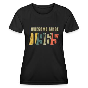 60th Birthday Born in 1965 - Women's Functional T-Shirt - black - Front - AI Model Female 172 light (172cm)
