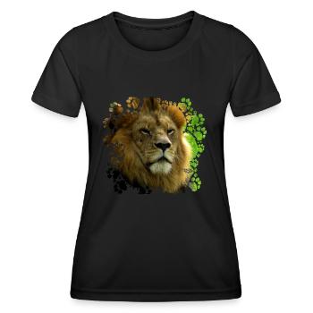 Lion - Frauen Funktions-T-Shirt - Schwarz - Vorne - AI Model Female 172 light (172cm)