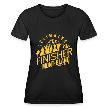 climbing Finisher climb mont blanc - T-shirt sport Femme - noir - Devant - AI Model Female 172 light (172cm)