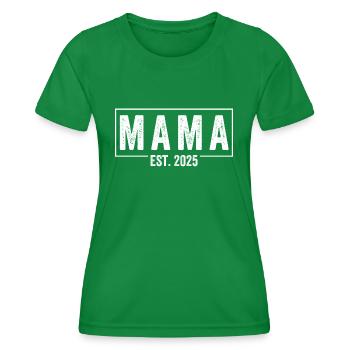 Mama Est. 2025 - Frauen Funktions-T-Shirt - Kelly Green - Vorne - AI Model Female 172 dark (172cm)