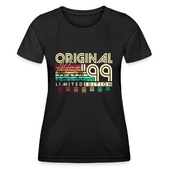 Mai 1999 Vintage Anniversaire Vintage Rétro - T-shirt sport Femme - noir - Devant - AI Model Female 172 light (172cm)