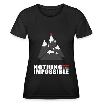 alpinist climb alpine climbing rope rope team - Women's Functional T-Shirt - black - Front - AI Model Female 172 light (172cm)