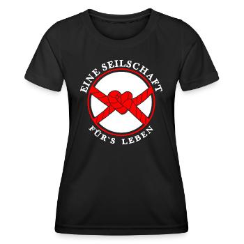 Rope Team Climbing Climbing Partner "Toprope" - Women's Functional T-Shirt - black - Front - AI Model Female 172 light (172cm)