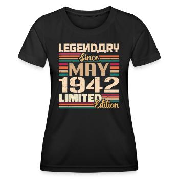 Mai 1942 Mai - Jubiläum Mai 1942 - Frauen Funktions-T-Shirt - Schwarz - Vorne - AI Model Female 172 light (172cm)