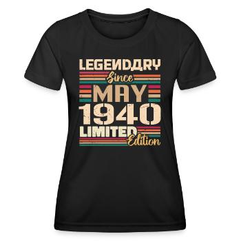 May 1940 May - Jubilee May 1940 - Women's Functional T-Shirt - black - Front - AI Model Female 172 light (172cm)