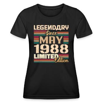 May 1988 May - Jubilee May 1988 - Women's Functional T-Shirt - black - Front - AI Model Female 172 light (172cm)