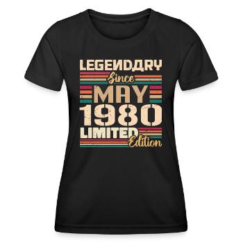 May 1980 May - Jubilee May 1980 - Women's Functional T-Shirt - black - Front - AI Model Female 172 light (172cm)