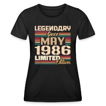 May 1986 May - Jubilee May 1986 - Women's Functional T-Shirt - black - Front - AI Model Female 172 light (172cm)