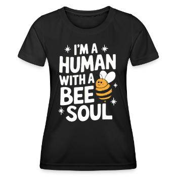 abeille abeille apicultrice abeille abeille - T-shirt sport Femme - noir - Devant - AI Model Female 172 light (172cm)