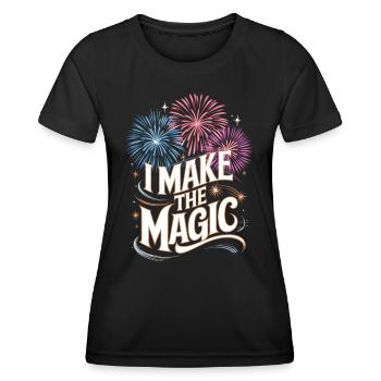 Pyrotechniker Feuerwerk Pyrotechnik - Frauen Funktions-T-Shirt - Schwarz - Vorne - AI Model Female 172 light (172cm)