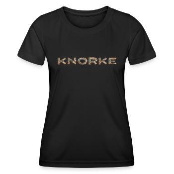 Knorke - Strand mit Muscheln und Schilf - Frauen Funktions-T-Shirt - Schwarz - Vorne - AI Model Female 172 light (172cm)