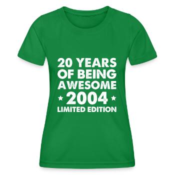 20 Years Of Being Awesome 2004 Limited Edition - Frauen Funktions-T-Shirt - Kelly Green - Vorne - AI Model Female 172 dark (172cm)