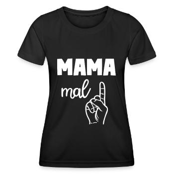 Mama Mal Eins - Frauen Funktions-T-Shirt - Schwarz - Vorne - AI Model Female 172 light (172cm)