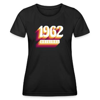 1962 Original. Coole Geschenkidee zum Geburtstag - Frauen Funktions-T-Shirt - Schwarz - Vorne - AI Model Female 172 light (172cm)