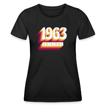 1963 Original. Coole Geschenkidee zum Geburtstag - Frauen Funktions-T-Shirt - Schwarz - Vorne - AI Model Female 172 light (172cm)