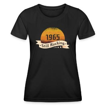 1965 Still rockin - Cadeau d’anniversaire cool - T-shirt sport Femme - noir - Devant - AI Model Female 172 light (172cm)