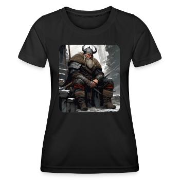 Proud Viking Warrior Germanic - Women's Functional T-Shirt - black - Front - AI Model Female 172 light (172cm)