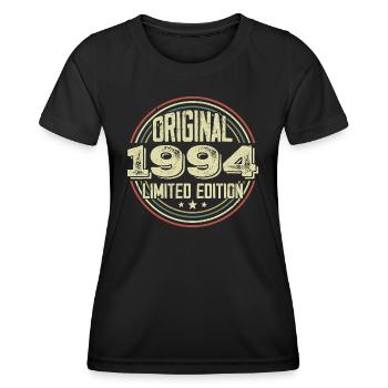 1994 Birthday Parties, ein legendärer Jahrgang - Frauen Funktions-T-Shirt - Schwarz - Vorne - AI Model Female 172 light (172cm)